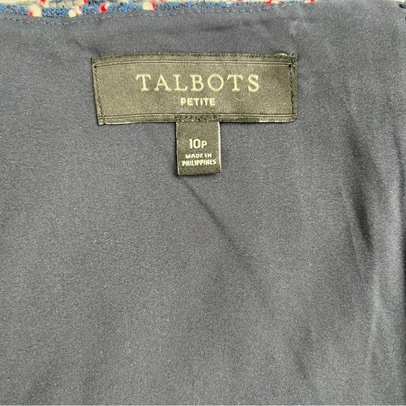 Talbots Navy Red White Tweed Skirt Size 10P - Picture 8 of 11